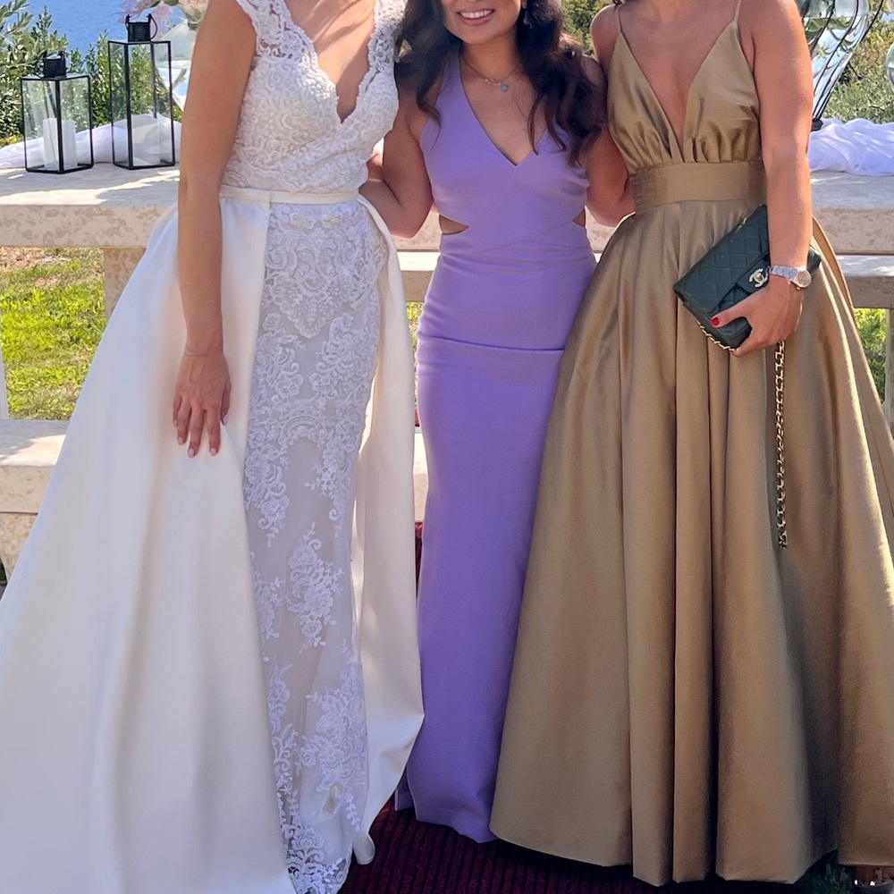 Likely purple cut out dress
